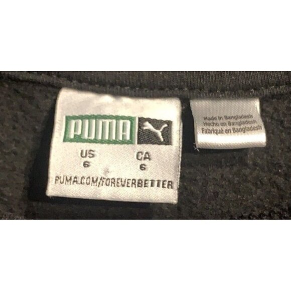 Puma Boys Sweatshirt Youth Size 6 Black Red Graphic Long Sleeve - Picture 7 of 9